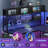 Truet Computer Desk with Hutch and Built in Outlets-1276964286