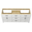 Base de meuble-lavabo double 72 po en bois massif-93593031