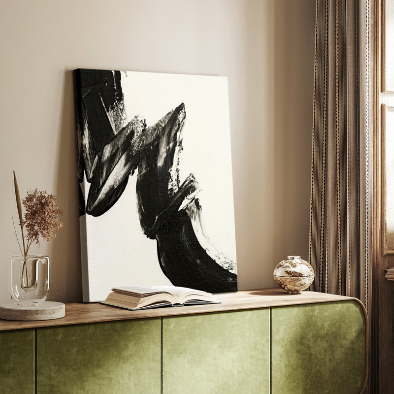 Black Expression II -Custom Wrapped Gallery Cavas, 36" H x 24" W