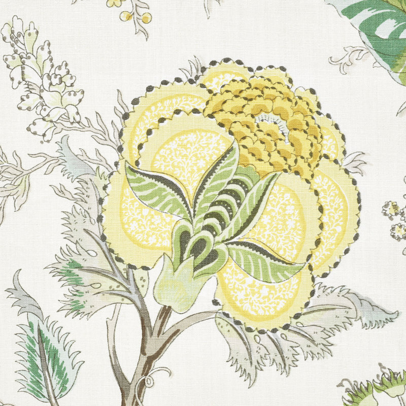 Tissu indien avec arbre, Citron