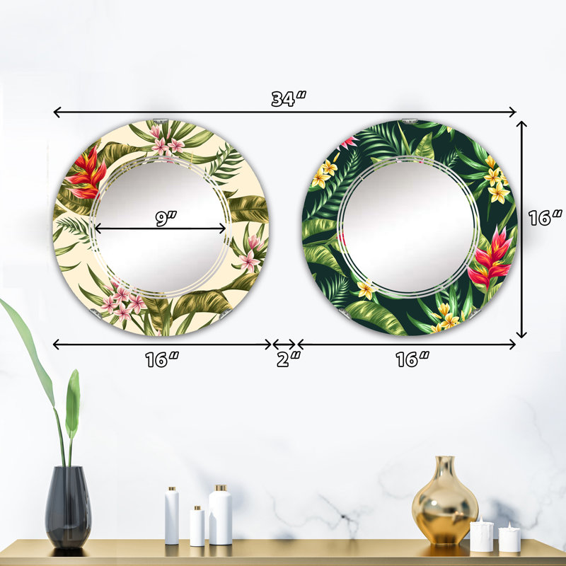 Ensemble de 2 miroirs sans cadre