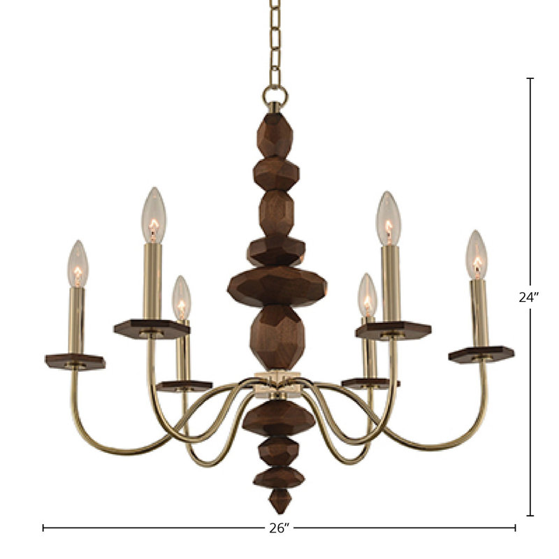 Lustre champagne Lassen 6 LT Kalco