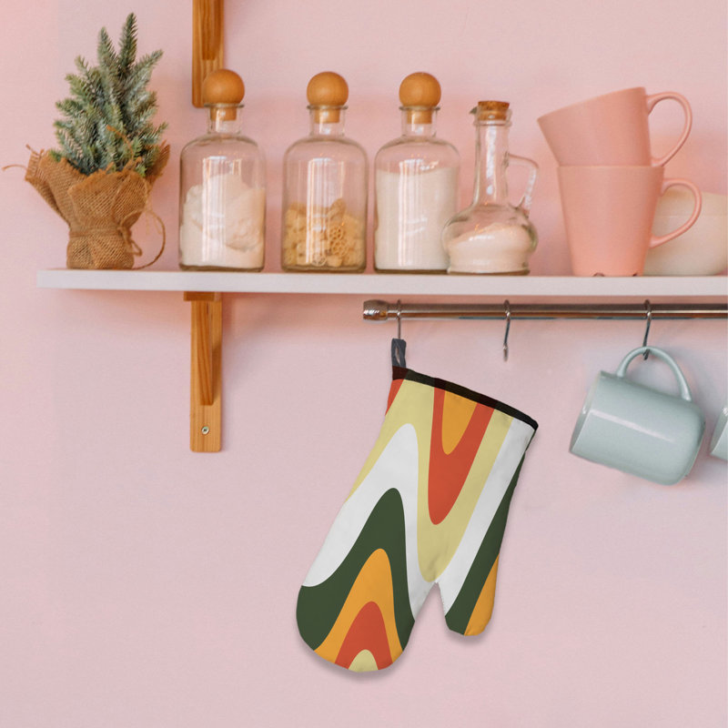Abstract Revival Oven Mitt Cotton Twill