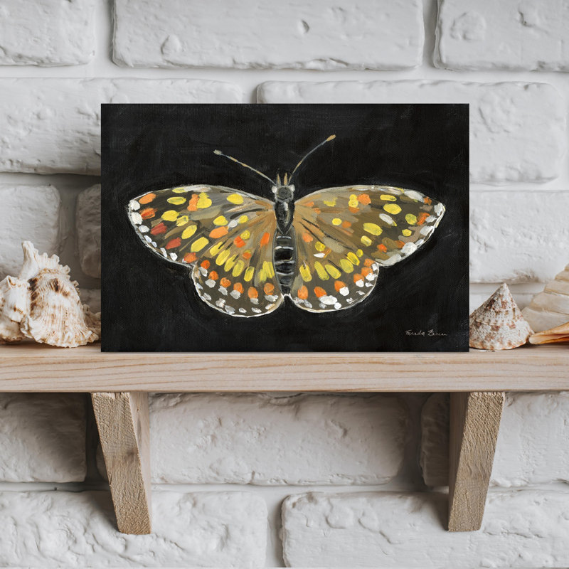 «Bold Butterfly II», art mural contemporain, H 12 po x l 18 po