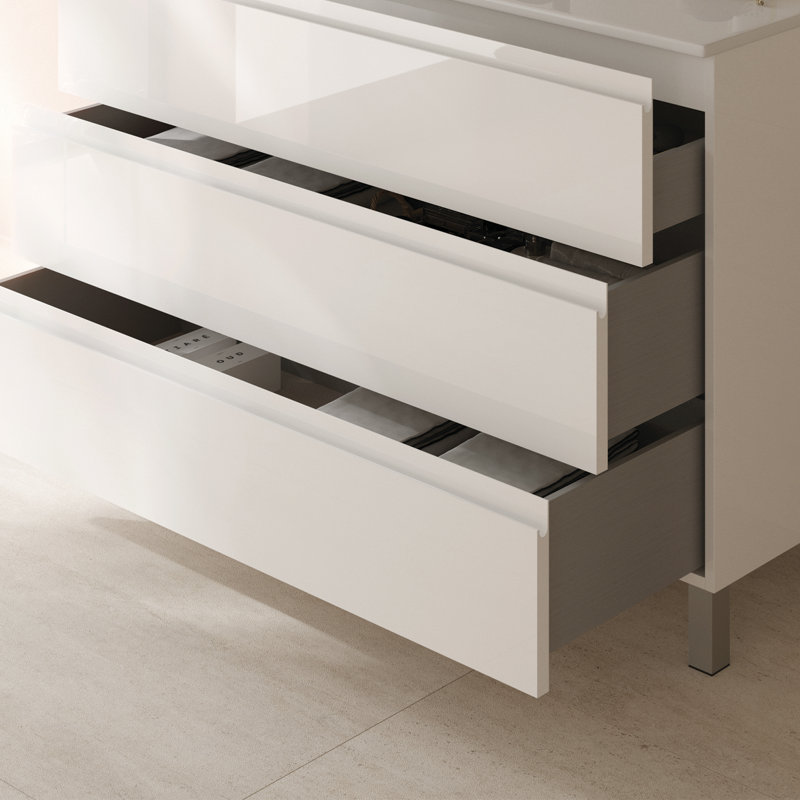 Base de meuble-lavabo simple Costa 48 seulement, Blanc