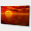 Reproduction d’art graphique sur toile, "soleil tombant vers l’océan jaune" Seashore-904847815