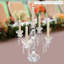 14"H 5-Arm Clear Crystal Glass Candle Holder