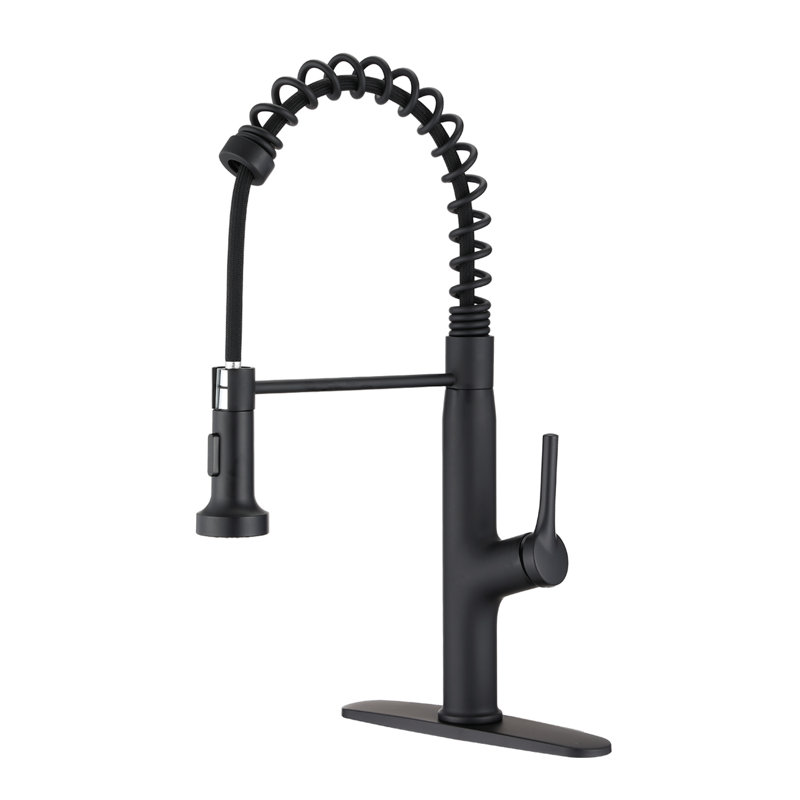 JOYHOPE Pull Down Kitchen Faucet, Black