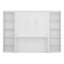 Grand lit escamotable avec bureau et tablettes, lit escamotable peu encombrant