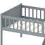 Structure de lit avec tablette de rangement, structure de lit en bois avec glissière et échelle, lit plateforme simple avec garde-corps, aucun sommier nécessaire-1356974624
