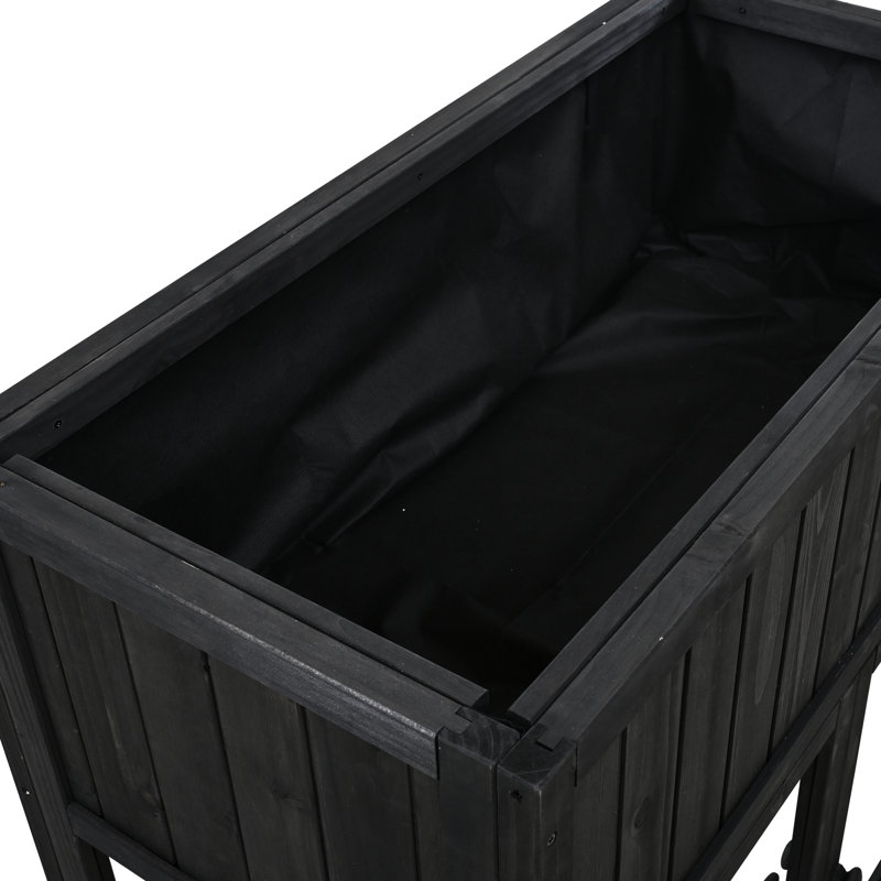 Cadre froid à froid, 100% bois de sapin, portes en polycarbonate, lit surélevé avec doublure, roues miniatures pour plantes, drainage, réglable