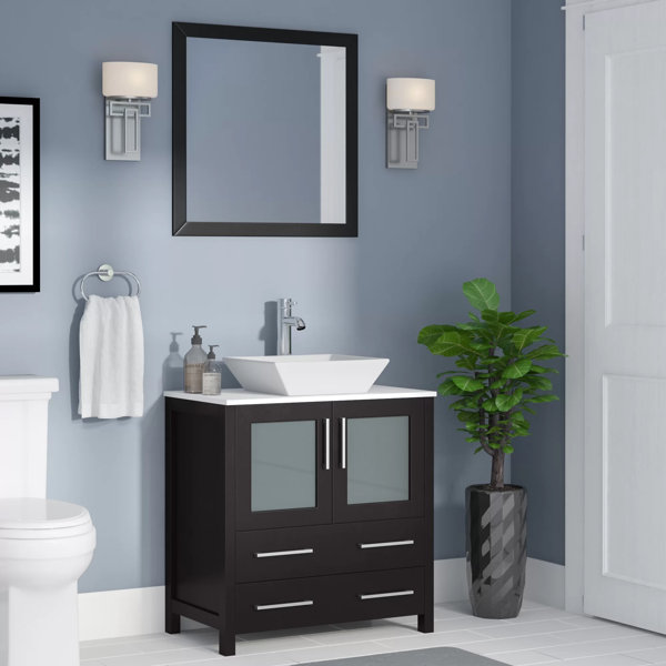 Wade Logan® Karson 30'' Free Standing Single Bathroom Vanity with ...
