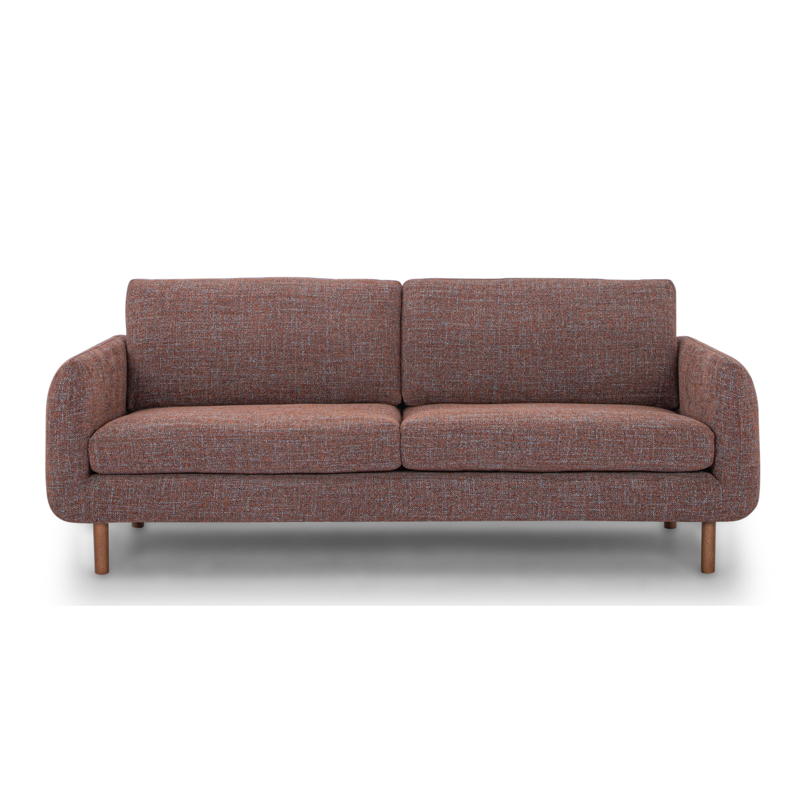 Leno 86'' Upholstered Sofa, Caramel Performance Chenille