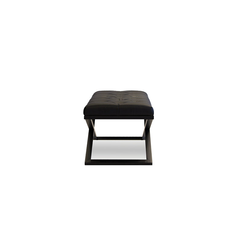 Banc en similicuir Crosstown Vires, H 17 po x l 36 po x P 19 po