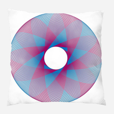 Geometric Microsuede Reversible Throw Pillow