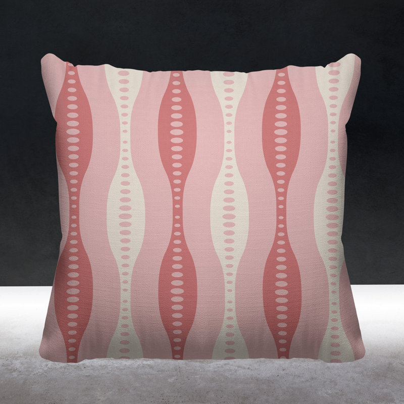 Housse et insert de coussin carré d'extérieur Jasmine, L 15 po x H 15 po, Rose