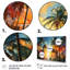 Collage de palmiers colorés VI - reproduction sur toile-1763594262-1763595263