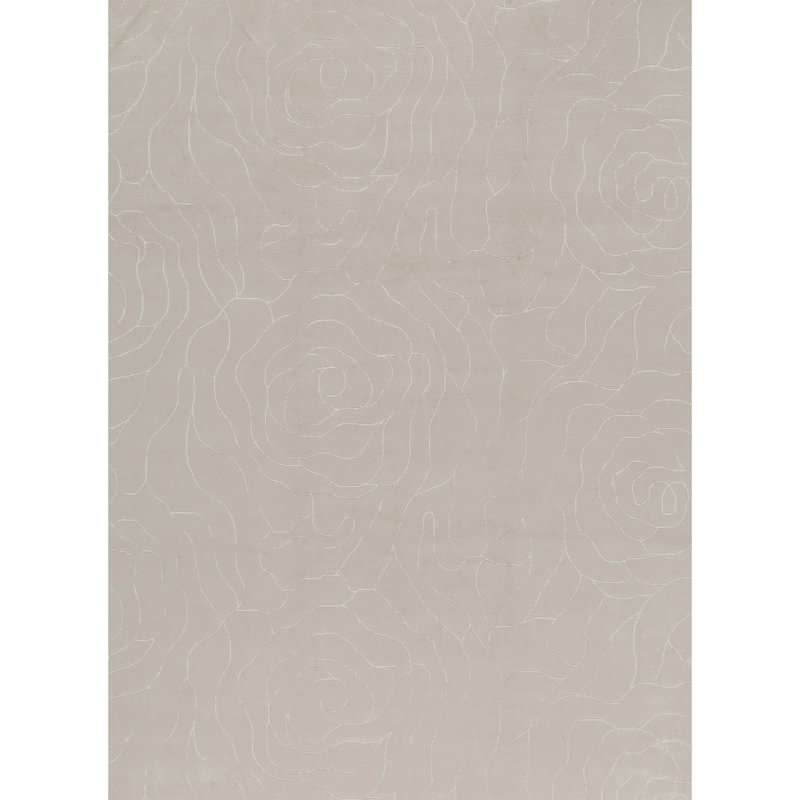 Tapis ivoire noué à la main de haute qualité