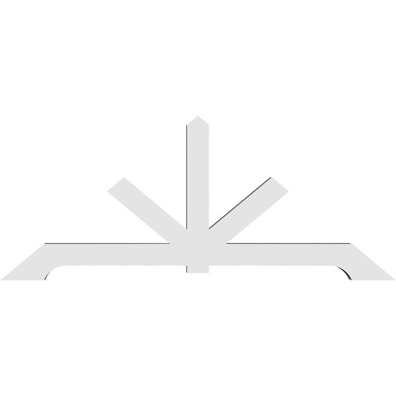 Support de pignon en PVC de qualité architecturale Vanguard, H 30 po x l 72 po (pas: 10/12), P 4 po x F 4 po