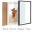 Z Studio Floral Art mural minimaliste rose séchée petite fleur roses affiche impression d'art botanique pour salon décoration murale pour la maison, bureau 12 x 16 pouces encadrée en noir-1312932403