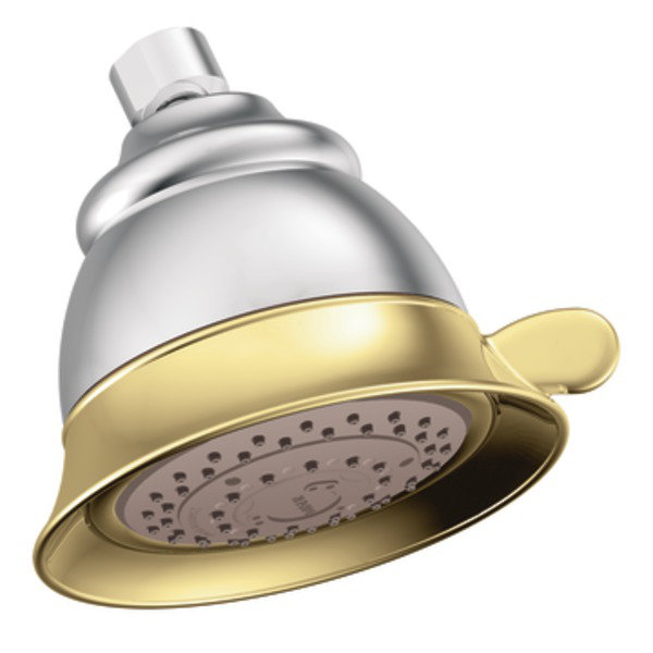 Moen® Multi Function Adjustable Shower Head, Polished Brass / Chrome