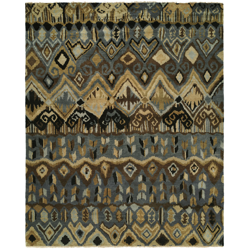 Wool Southwestern Area Rug, Rectangle 10' x 14'