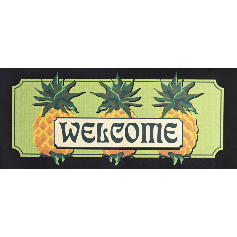 Doormat Insert Welcome Pineapple 22x10