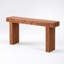 Solid Wood Console Table Narrow Rectangular Accent Table with Rustic Farmhouse Style, Minimalist Lines, Spacious Top, and Versatile Storage Display