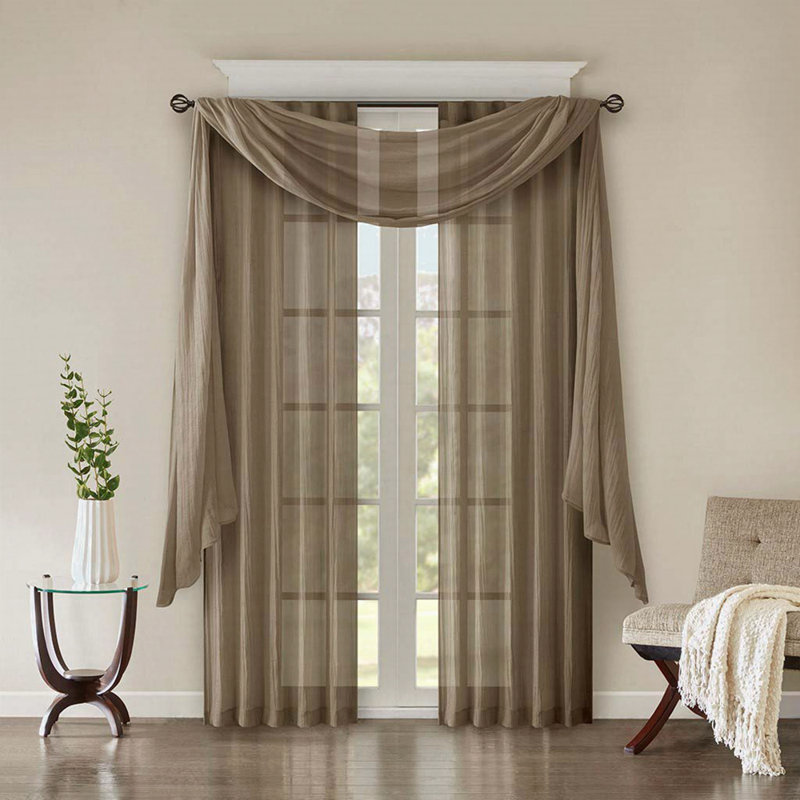 Paire de rideaux unis (2 pièces), Taupe, L 42 po x L 144 po