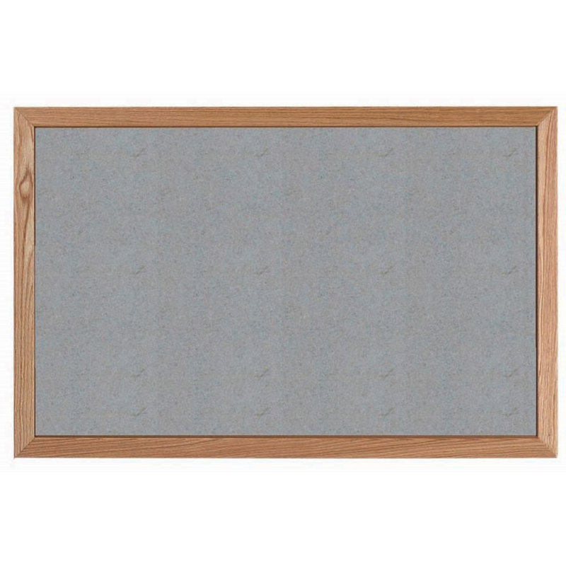 Wall Cork Bulletin Board, 24"H x 36" W, Grey