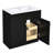 30'' Bathroom Vanity With Sink - Black Modern Cabinet Ample Storage & Hinges Quality Solid Wood Boards Freestanding Ceramic Unique Groove Pattern-1058248164