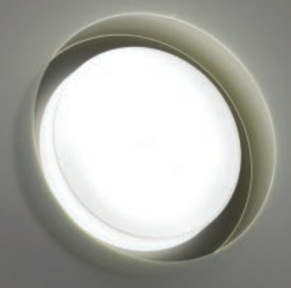 LED Wall Light 3 Flames, Silver, 12.5 cm H x 50 cm diameter, 3 x LED 18W 1620 lm 3000 K (included)