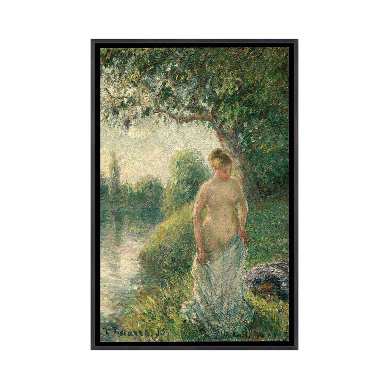 The Bather - CPI98, H 40 po x l 26 po, Impression sur toile flottante sans passe-partout, Noir patiné