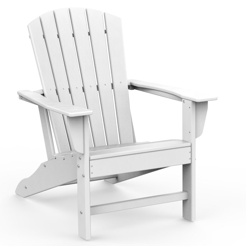 Alvertia Outdoor Adirondack Chair, White