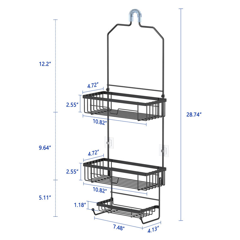 Rangement pour salle de bain Namarion, Noir