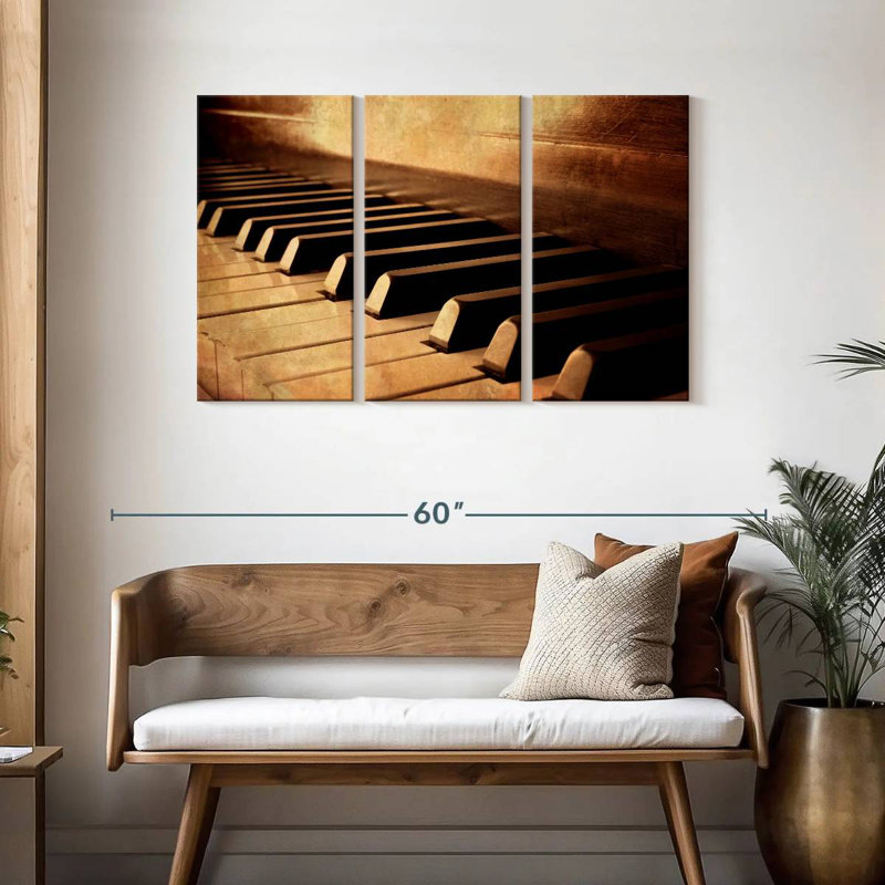 Clés de piano Abarca sépia, H 28 po x l 45 po