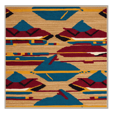 Machine Washable Transportation Brown Area Rug