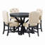 Ensemble de table de salle à manger de style rétro avec table extensible et 4 chaises rembourrées pour salon et salle à manger (espresso)