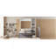 Lit escamotable simple mural avec canapé, avec tablettes, blanc-312883863