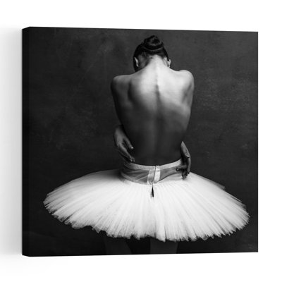 Affiche murale classique, délicate et dramatique représentant une ballerine de dos