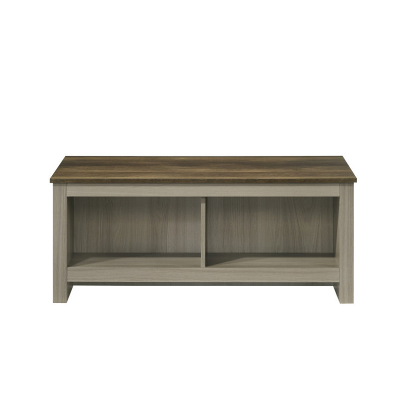 Table basse avec tablettes ouvertes