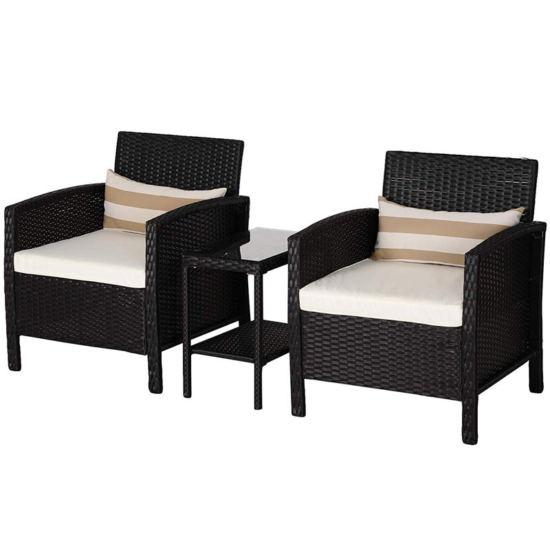 Hulme Patio Dining Set with, Black