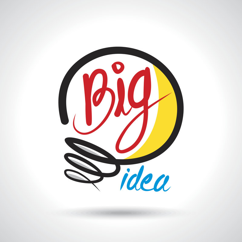 Light Bulb Vector Icon Creative Idea, 51cm H x 51cm W