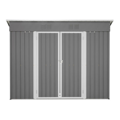 Outdoor Large Metal Storage Shed Foundation Kit Included
