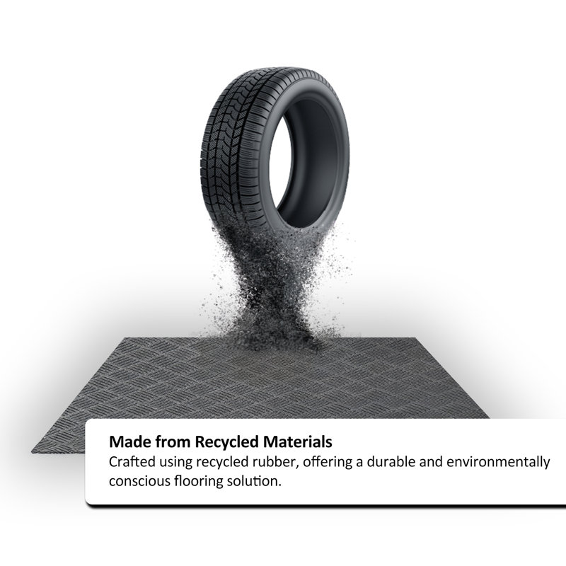 Non-Slip Geometric Doormat, 60cm W x 150cm L
