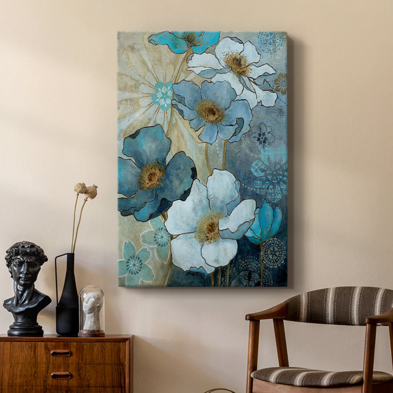 Blue Denim Garden I - galerie sur mesure, H 36 po x l 24 po