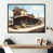Toile avec cadre flottant noir