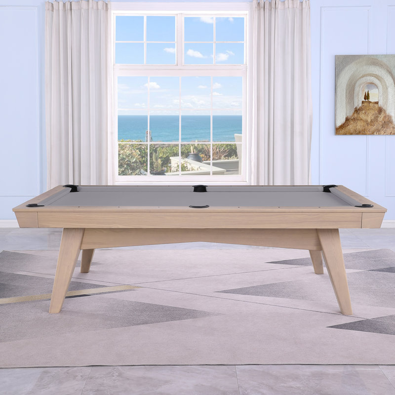 Table de billard sans ardoise ModArt, Bois flottant, Gris acier, 8 pi