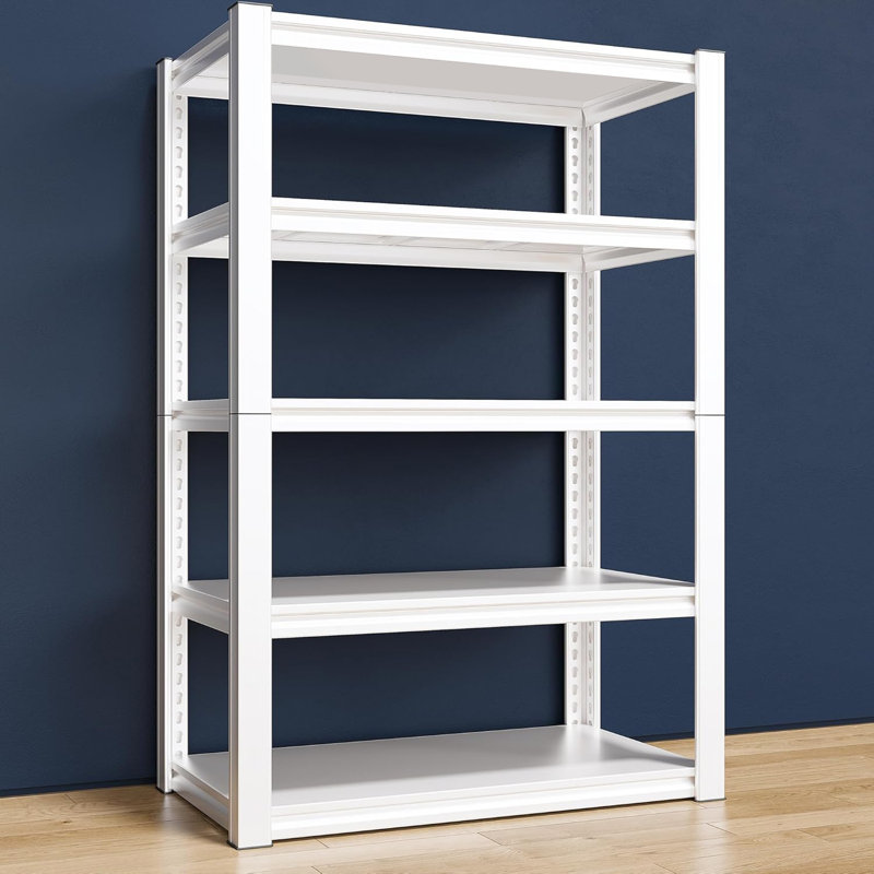 36'' W Steel Shelving Unit, White