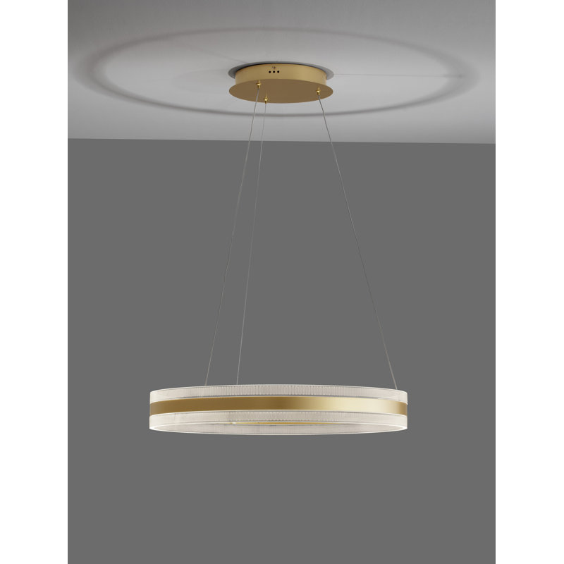 1 - Light Gold LED Unique/Statement Pendant